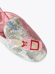 Kurt Geiger London Pink Embroidered Slipper Shoes - Image 5 of 5