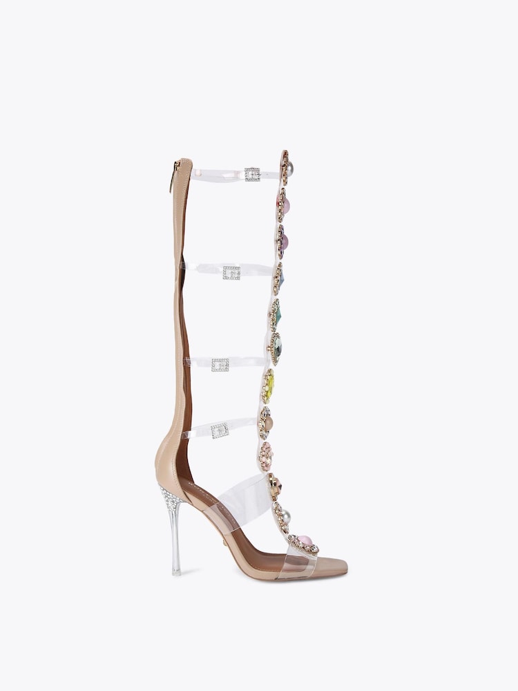 Kurt Geiger London Cream  Octavia Gladiator Sandals - Image 1 of 4