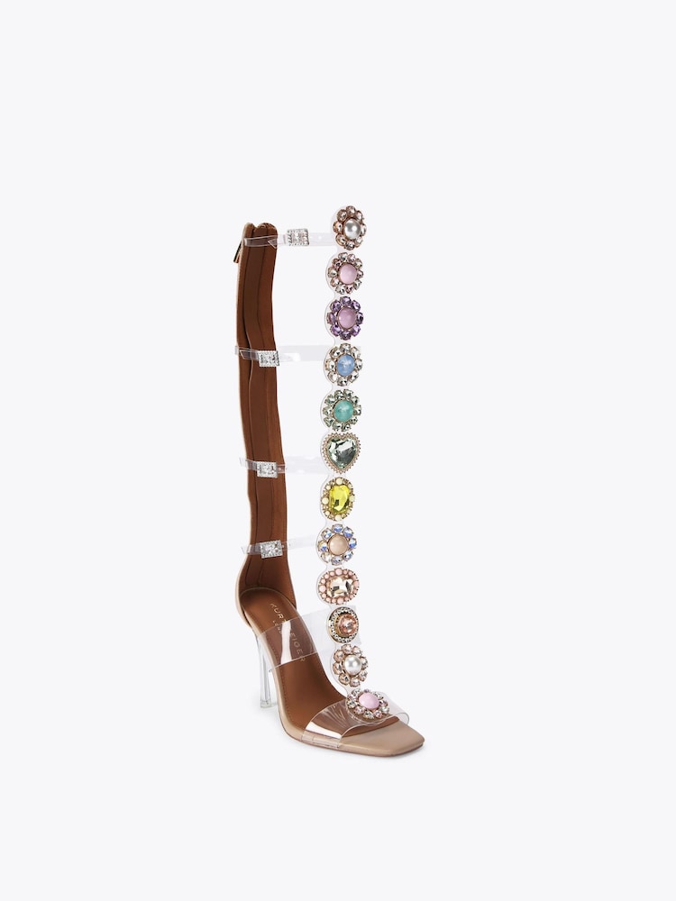 Kurt Geiger London Cream  Octavia Gladiator Sandals - Image 2 of 4