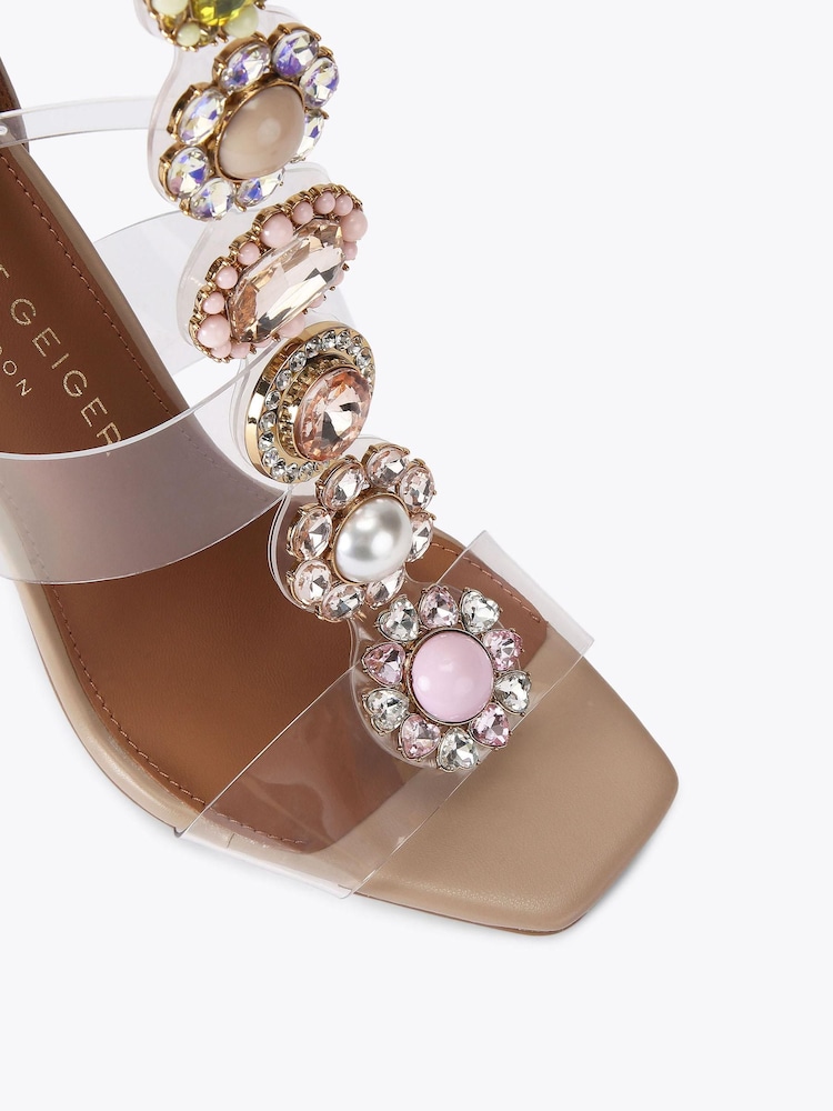 Kurt Geiger London Cream  Octavia Gladiator Sandals - Image 4 of 4