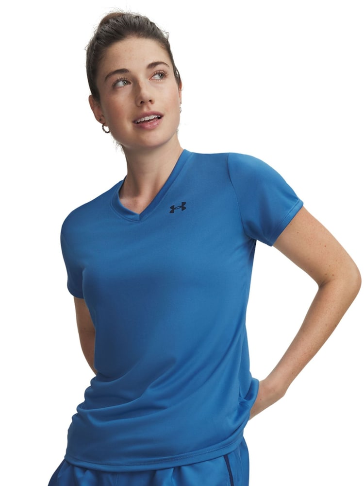 Under Armour Dark Blue Tech V Neck T-Shirt - Image 1 of 3 Under Armour Dark Blue Tech V Neck T-Shirt - Image 1 of 3
