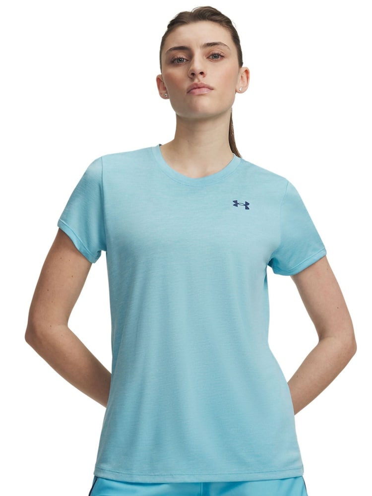 Under Armour Teal Blue Tech Twist Crew Neck T-Shirt - Image 1 of 3 Under Armour Teal Blue Tech Twist Crew Neck T-Shirt - Image 1 of 3