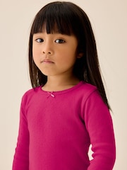 Pink Berry Long Sleeve Pointelle Top (3mths-7yrs) - Image 4 of 8