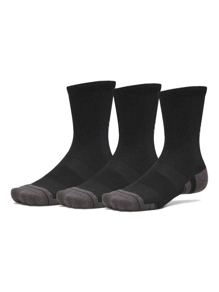 Under Armour Black Performance Tech Crew Socks 3 Pack - Image 1 of 3 Under Armour Black Performance Tech Crew Socks 3 Pack - Image 1 of 3