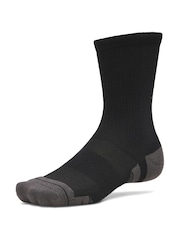 Under Armour Black Performance Tech Crew Socks 3 Pack - Image 2 of 3