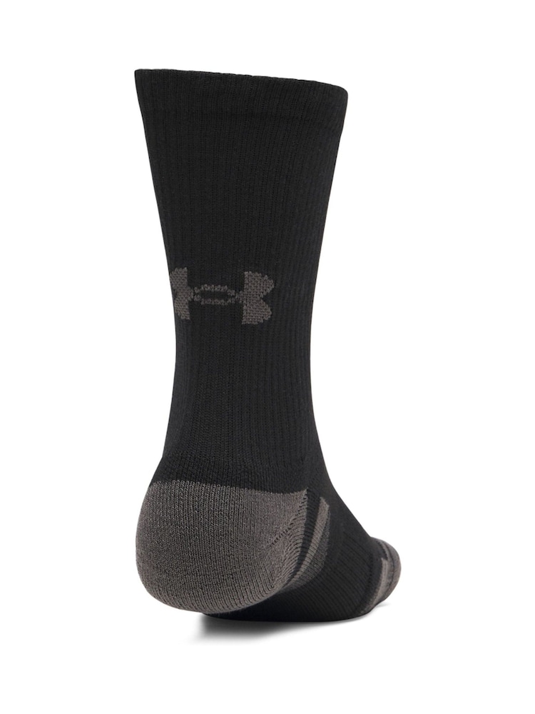 Under Armour Black Performance Tech Crew Socks 3 Pack - Image 3 of 3 Under Armour Black Performance Tech Crew Socks 3 Pack - Image 3 of 3