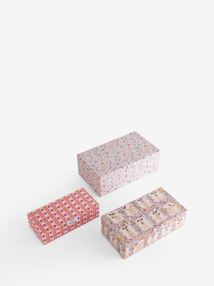 Cath Kidston Set of 3 Orange/White Storage Boxes - Image 2 of 3 Cath Kidston Set of 3 Orange/White Storage Boxes - Image 2 of 3