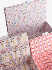 Cath Kidston Set of 3 Orange/White Storage Boxes - Image 3 of 3