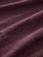 Wine Long Sleeve Notch Neck Top - Image 2 of 3