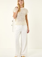 Roman White Sleeveless Knit Vest - Image 1 of 4