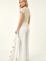 Roman White Sleeveless Knit Vest - Image 2 of 4