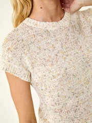 Roman White Sleeveless Knit Vest - Image 4 of 4