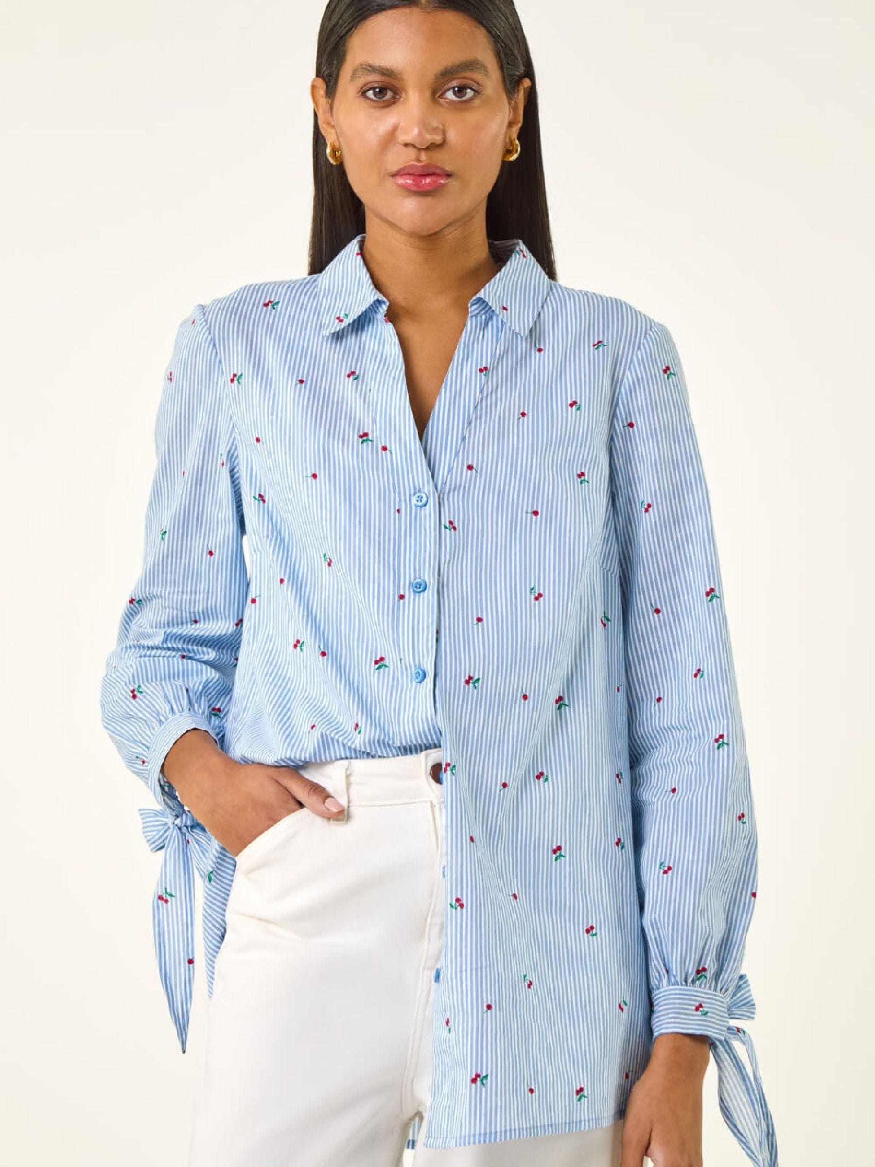 Comprar Camisa de algodão com listras de cereja Roman from Next Brazil