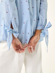 Camisa de algodón a rayas con cerezas de Roman - Imagen 6 de 6