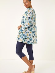 Roman Blomstrete Tunika-topp med ombukksøm - Bilde 1 av 5