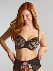 Panache Black Floral Full Cup Envy Lace Wired Bra - Image 1 of 6