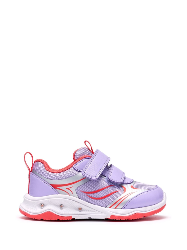 Clarks Purple Gleam Glow Trainers - Image 1 of 6