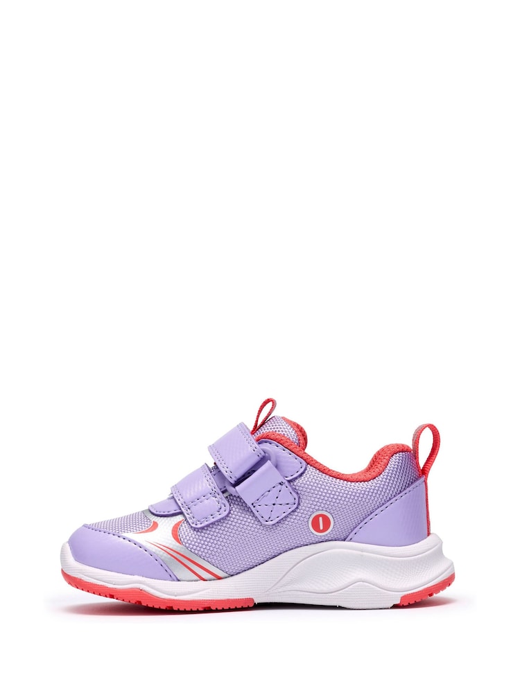 Clarks Purple Gleam Glow Trainers - Image 2 of 6