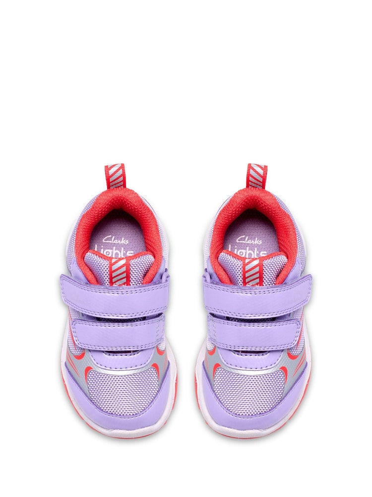 Clarks Purple Gleam Glow Trainers - Image 6 of 6