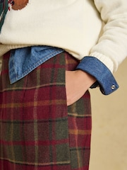 Joules Bramble Rustland Check Short Tweed Wool Blend Skirt - Image 4 of 6