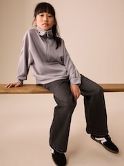 נייטרלי\אפור - Half Zip Sweatshirt (3-16yrs) - תמונה 4 מתוך 8