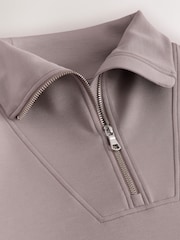 נייטרלי\אפור - Half Zip Sweatshirt (3-16yrs) - תמונה 8 מתוך 8