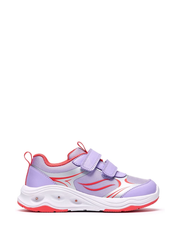 Clarks Purple Gleam Glow Trainers - Image 1 of 6 Clarks Purple Gleam Glow Trainers - Image 1 of 6