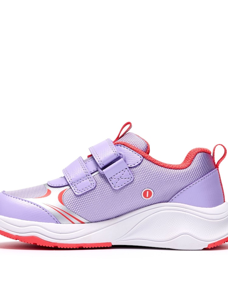 Clarks Purple Gleam Glow Trainers - Image 2 of 6 Clarks Purple Gleam Glow Trainers - Image 2 of 6
