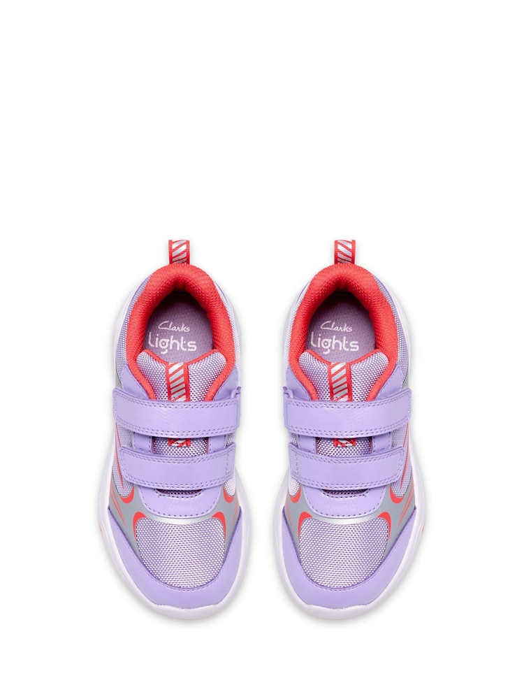Clarks Purple Gleam Glow Trainers - Image 6 of 6 Clarks Purple Gleam Glow Trainers - Image 6 of 6