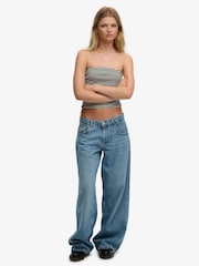 SUPERDRY White Athletic Essentials Jersey BoobtubeTop - Image 8 of 10