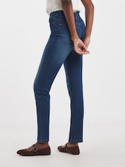 JD Williams Blue High Waist Super Stretch Slim Leg Jeans - Image 2 of 4