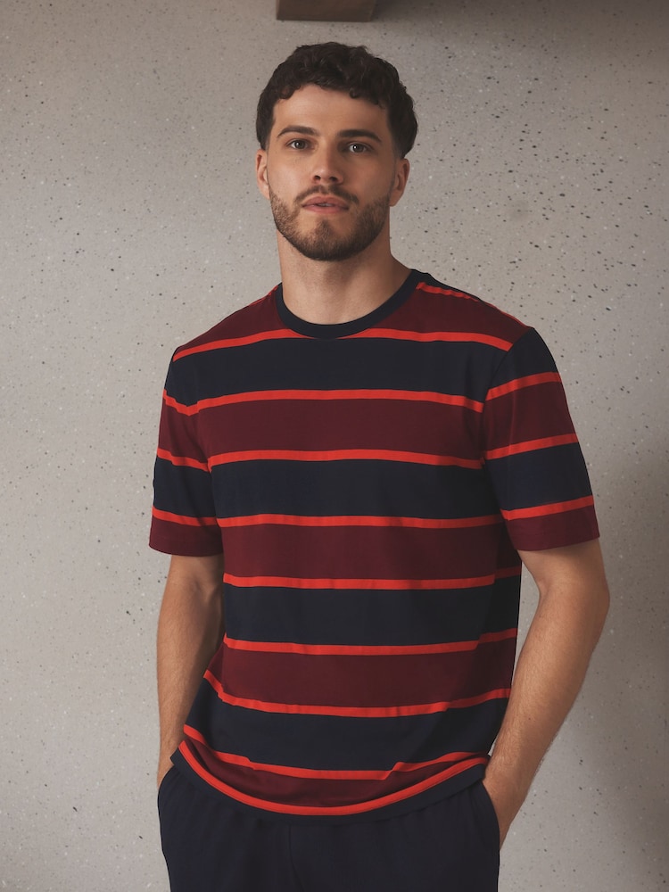 Red Stripe Short Sleeve Pyjamas Set - Image 2 of 11