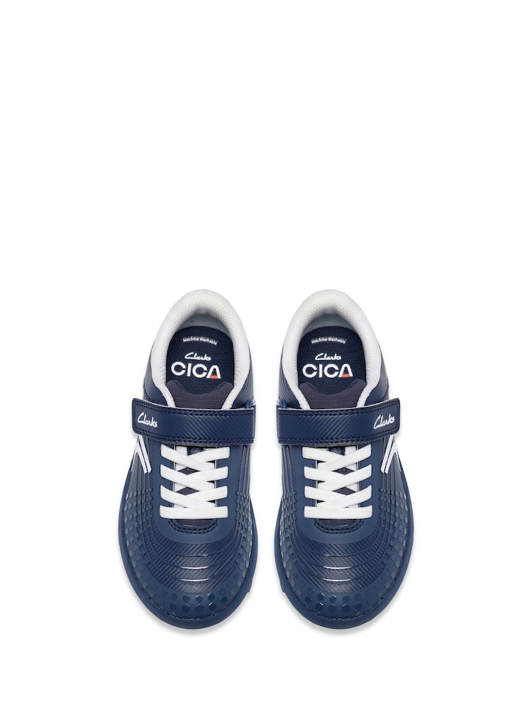 Clarks Navy CICA Goal Football Trainers - Image 6 of 6