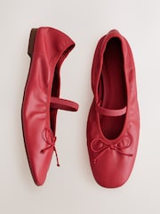 Red Forever Comfort® Soft Leather Mary Jane Shoes - Image 5 of 10