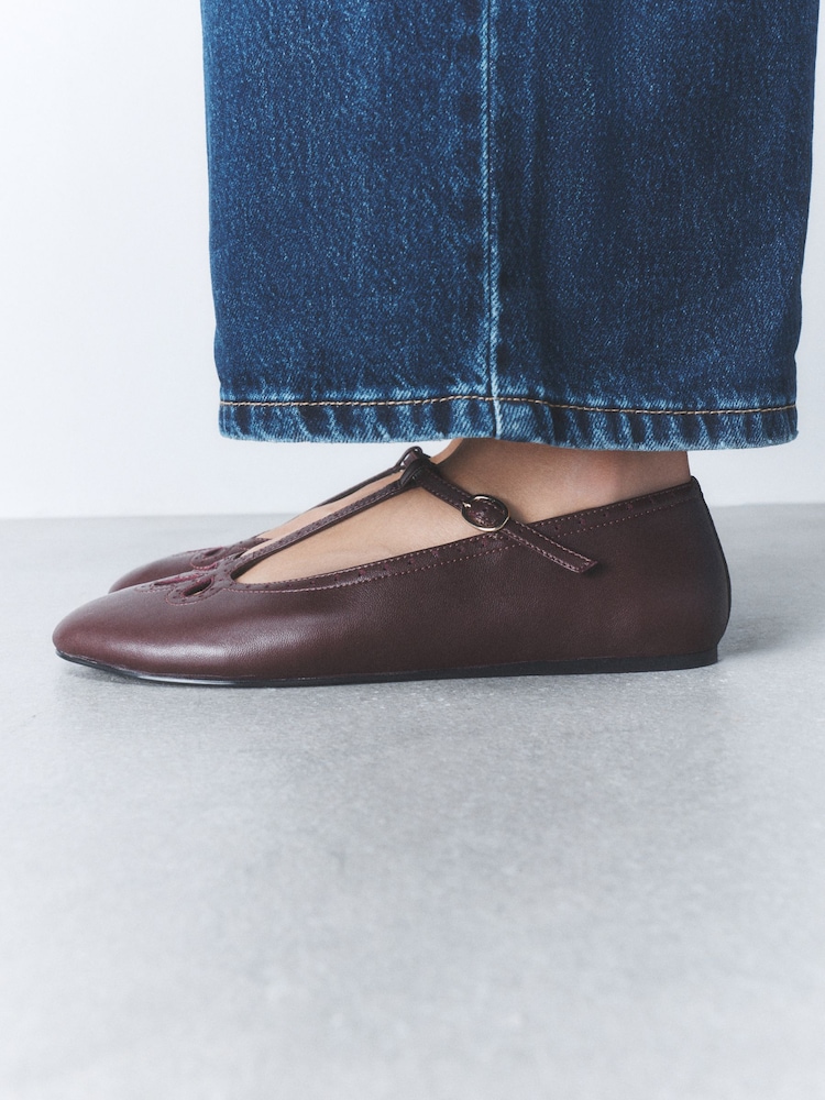 Berry Red Forever Comfort® Leather Mary Jane Shoes - Image 5 of 5