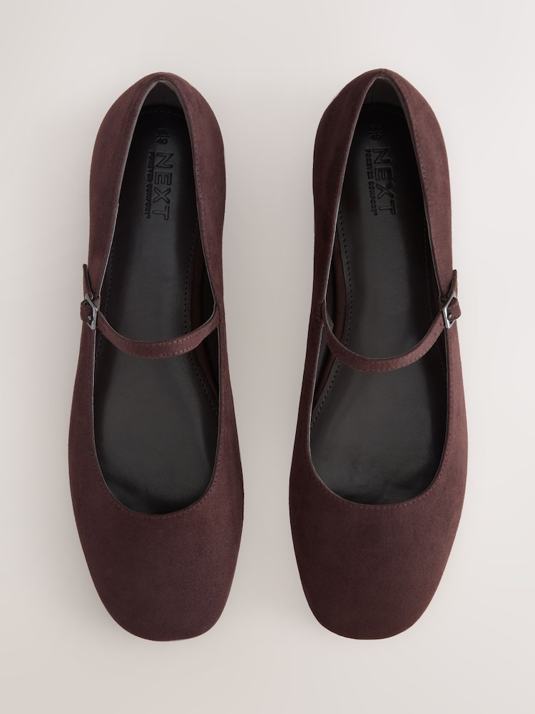 Chocolate Brown Forever Comfort® Mary Jane Shoes - Image 1 of 8 Chocolate Brown Forever Comfort® Mary Jane Shoes - Image 1 of 8