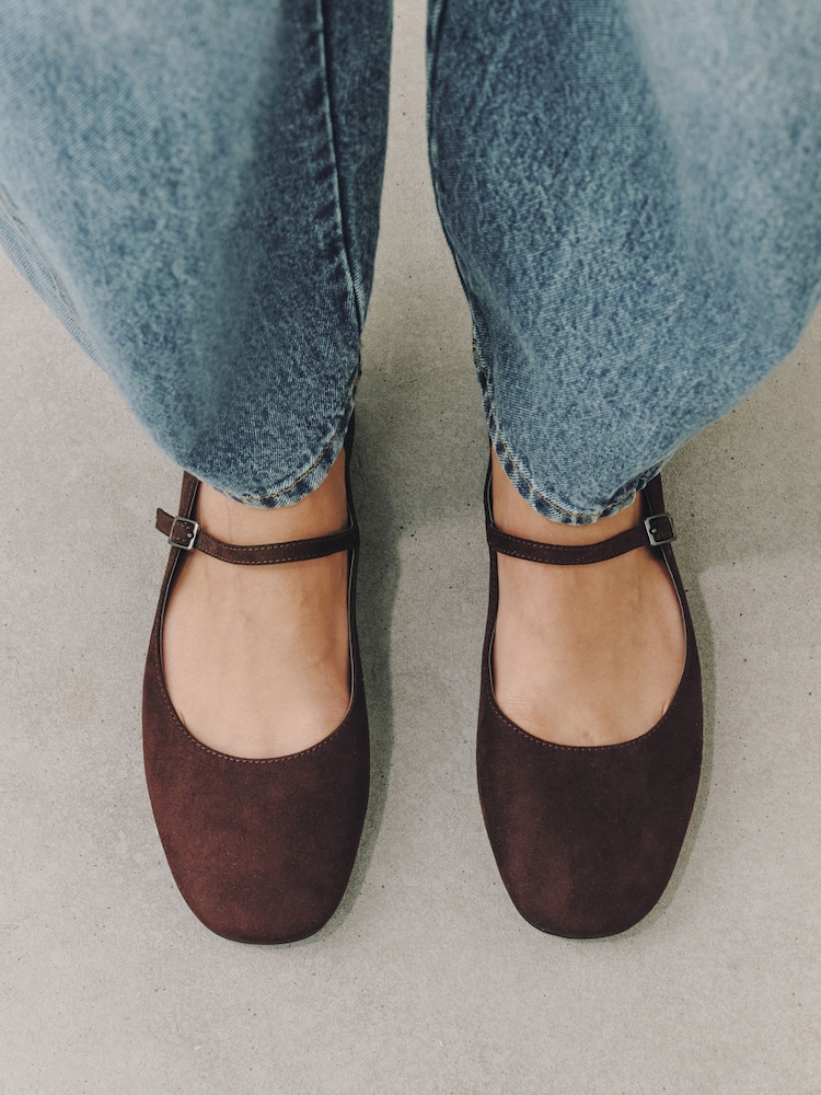 Chocolate Brown Forever Comfort® Mary Jane Shoes - Image 2 of 8 Chocolate Brown Forever Comfort® Mary Jane Shoes - Image 2 of 8