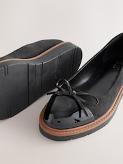 Black Forever Comfort® Chunky Sole Bow Ballet Flats - Image 9 of 10