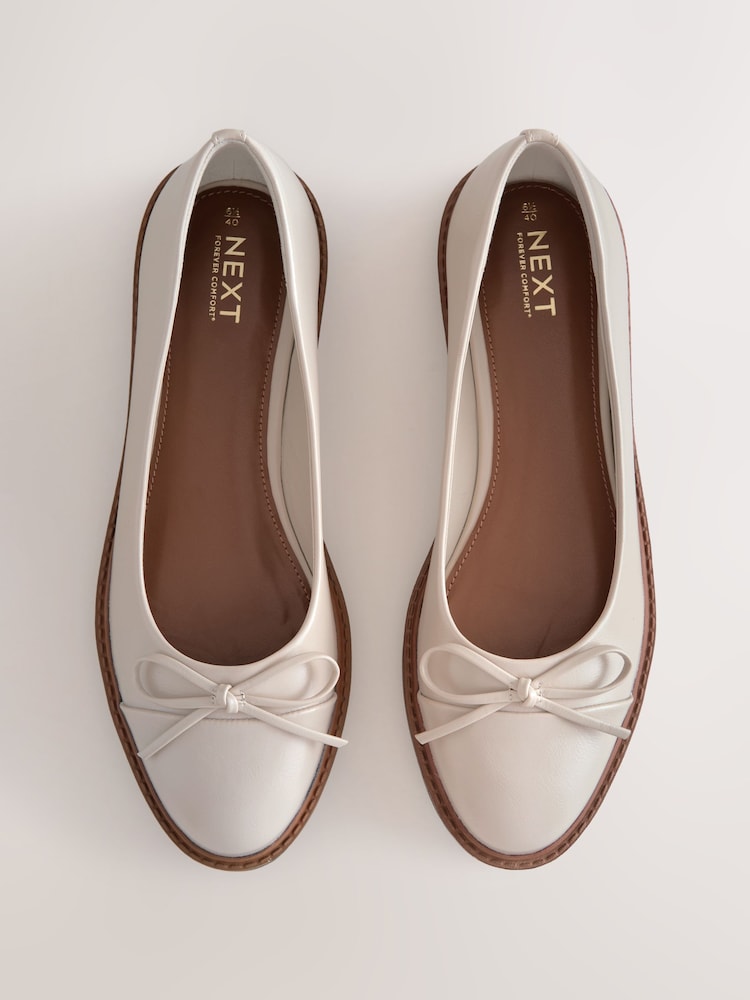 Bone Forever Comfort® Chunky Sole Bow Ballet Flats - Image 1 of 9 Bone Forever Comfort® Chunky Sole Bow Ballet Flats - Image 1 of 9