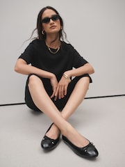 Black Forever Comfort® Round Toe Ballet Flats - Image 4 of 10