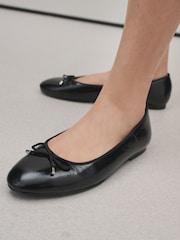 Black Forever Comfort® Round Toe Ballet Flats - Image 6 of 10