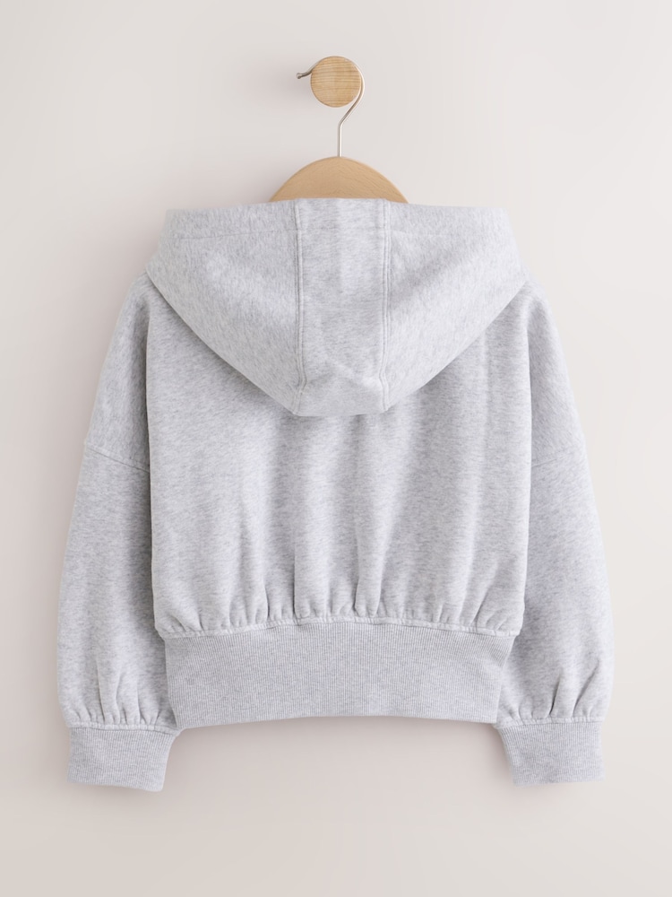 Light Grey Zip Through Hoodie (3-16yrs) - Image 2 of 4 Light Grey Zip Through Hoodie (3-16yrs) - Image 2 of 4