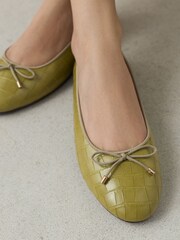 Green Forever Comfort® Round Toe Ballet Flats - Image 4 of 9