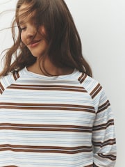 Chocolate Brown Stripe Long Sleeve Pyjamas 3 Pack - Image 2 of 4