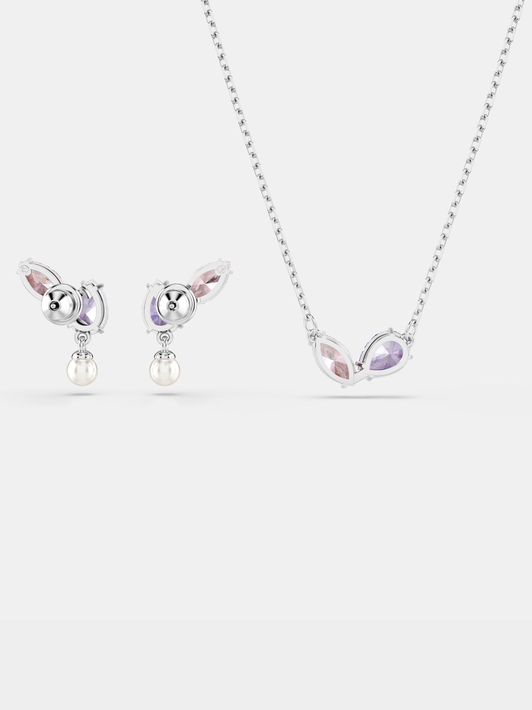 Buy Swarovski White x Ariana Grande Rhodium Plated Multicoloured