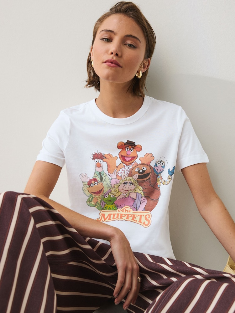 White The Muppets Licence Short Sleeve T-Shirt - Image 1 of 7