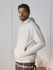 Neutral Hoodie with Woven Pyjama Bottoms Set - Image 2 of 9
