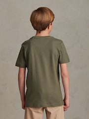 Verde - U.S. Polo Assn Vertical Texture T-Shirt - Imaginea 4 din 7