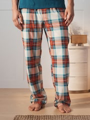 Red/Blue Short Sleeve Cosy Check Jersey Pyjamas Set - Image 3 of 7