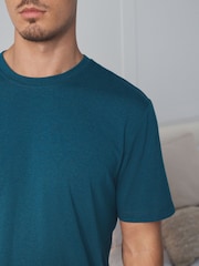 Red/Blue Short Sleeve Cosy Check Jersey Pyjamas Set - Image 6 of 7